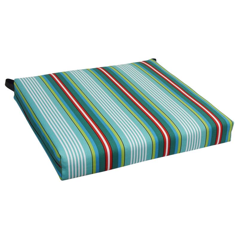 20-inch by 19-inch Patterned Outdoor Chair Cushion - 20 x 19 - Walden Caribean