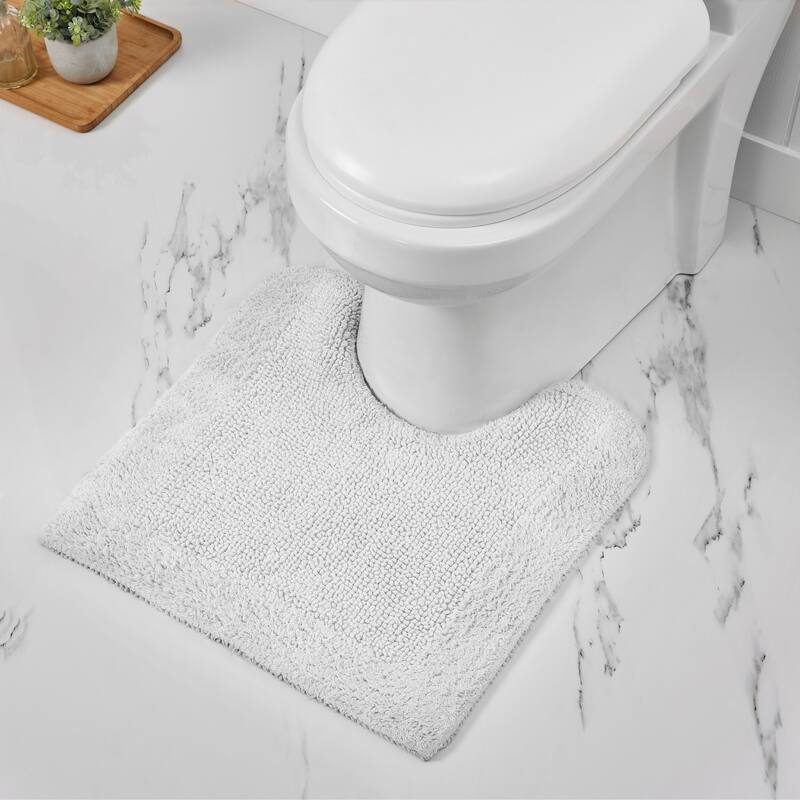 Better Trends Bath Rugs Set 100% Cotton Tufted Soft Water Absorbent Bathroom Rug for Shower, Sink Bath Mats Edge Collection