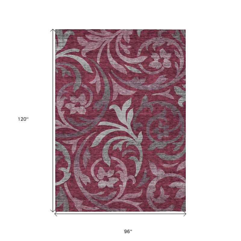 HomeRoots Floral Transitional Rectangle Outdoor Rug