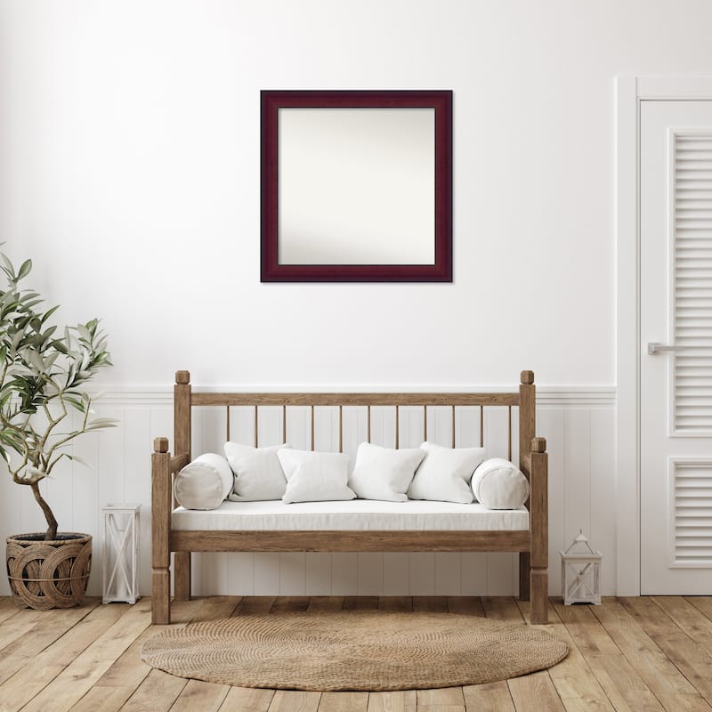 Canterbury Cherry Non-Beveled Wood Framed Wall Mirror - Canterbury Cherry