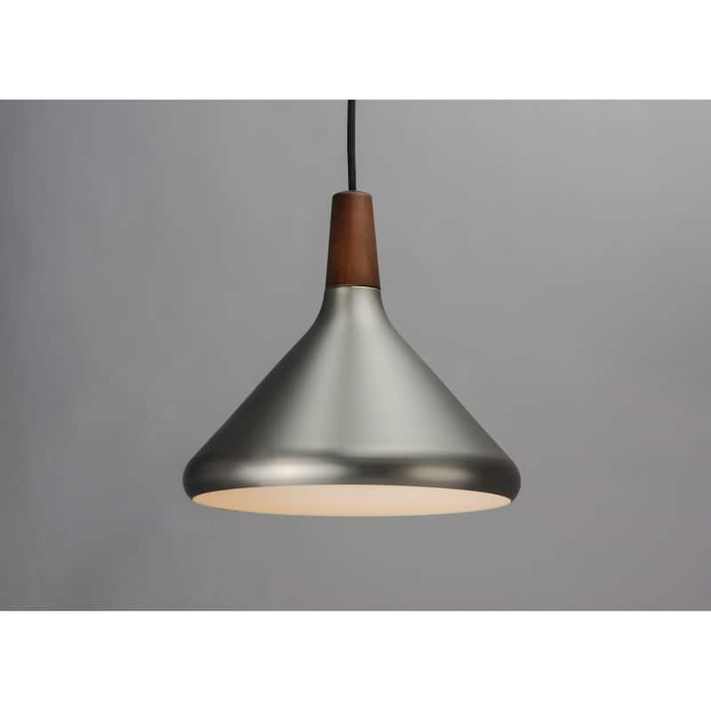 Maxim Nordic Single Light 7" Wood / Aluminum Pendant