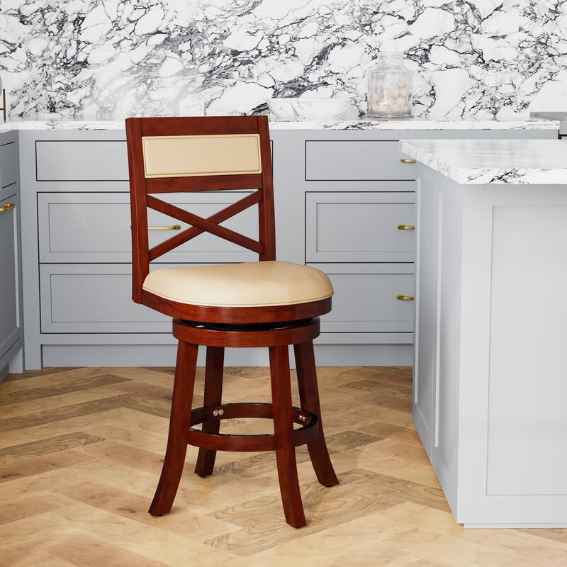 DTY Indoor Living Meeker X-Back Swivel Stool
