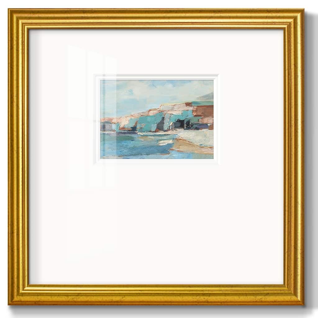 Turquoise Cliff Wall IIPremium Framed Print