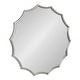 preview thumbnail 33 of 46, Kate and Laurel Lalina Scalloped Round Framed Accent Mirror 34" Diameter - Silver