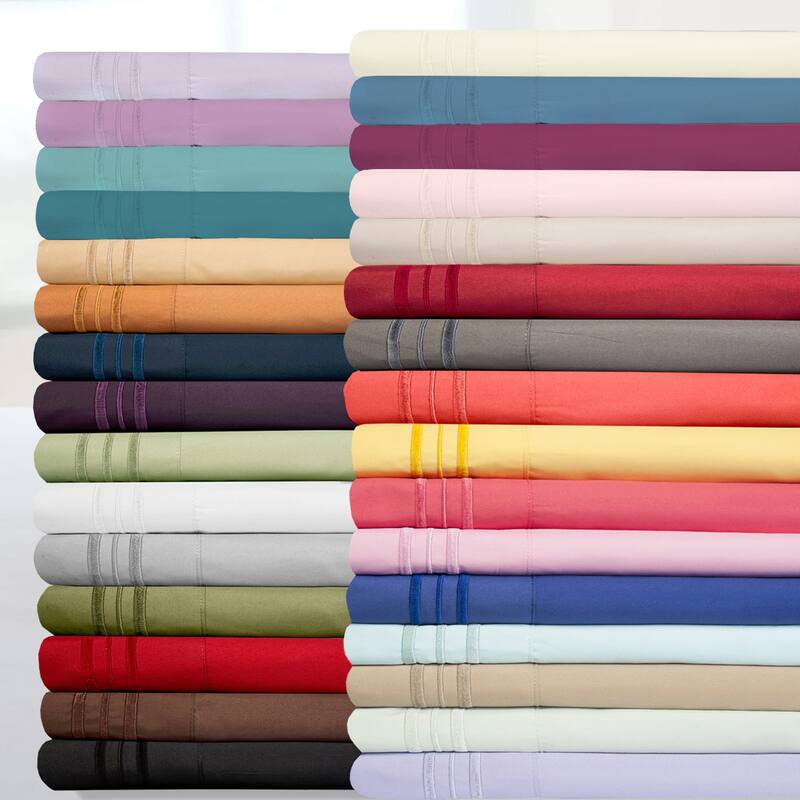 Sweet Home Collection 4 Piece Sheet Set, Ultra Soft 1800 Series, Double Brushed Microfiber