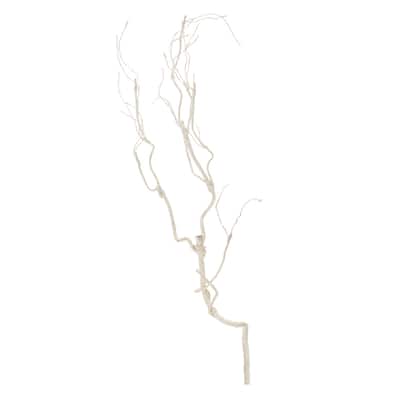 Glittered White Twig Branch (Set of 6) - N/A