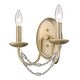 preview thumbnail 12 of 10, Golden Lighting 7644-2W Mirabella 2 Light 11" Tall Wall Sconce