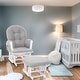 preview thumbnail 16 of 54, Ultimate Nursery Comfort - Glider and Ottoman Set with Reclining Cushion Chair, Rocker Chair with Padded Back and Armrests