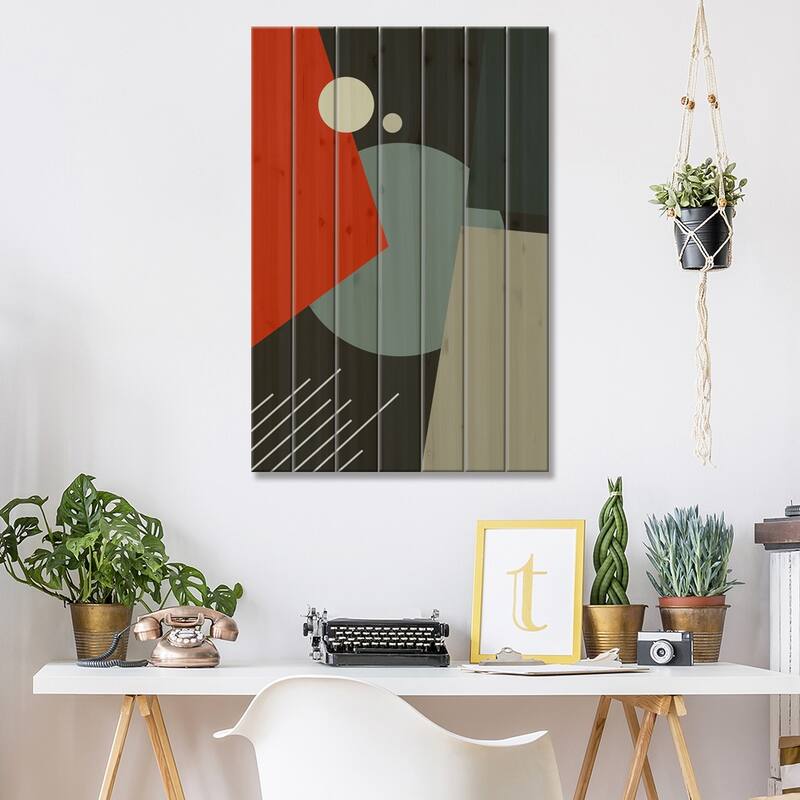Bauhaus Going To Mars Print On Wood by The Usual Designers - Multi-Color