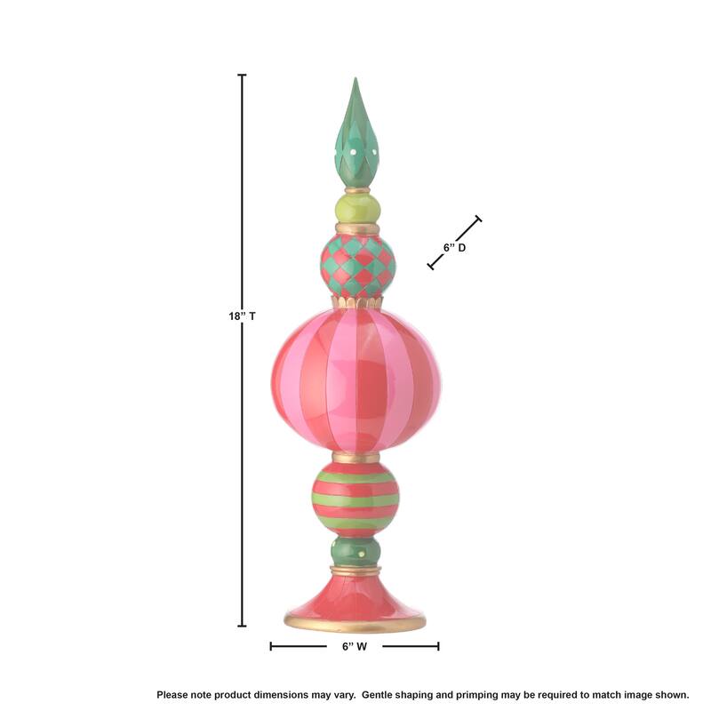 18" Resin Patterned Finial