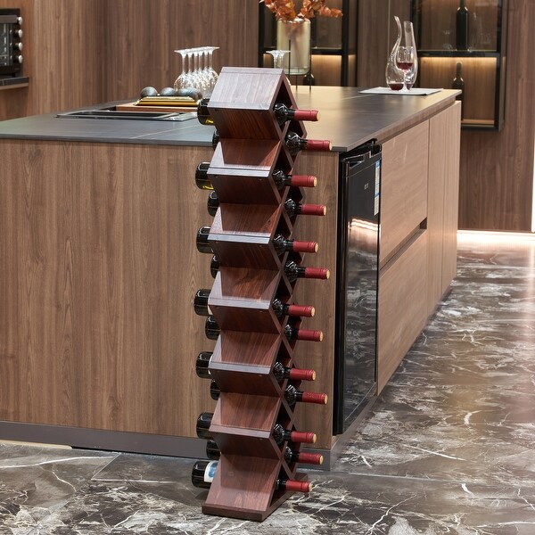 Vertical Z Wine Rack,Solid wood Wine Rack,Freestanding Wine