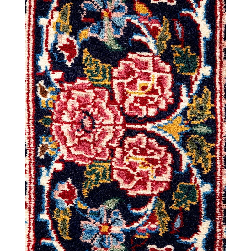 Overton Hand Knotted Wool Vintage Inspired Traditional Mogul Ivory Area Rug - 6' 2" x 9' 2"