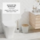 preview thumbnail 7 of 7, Clara Clark Bamboo Bathroom Accessories Set with Shower Curtain Set, Toilet Brush, Trash Can & Soap Dispenser