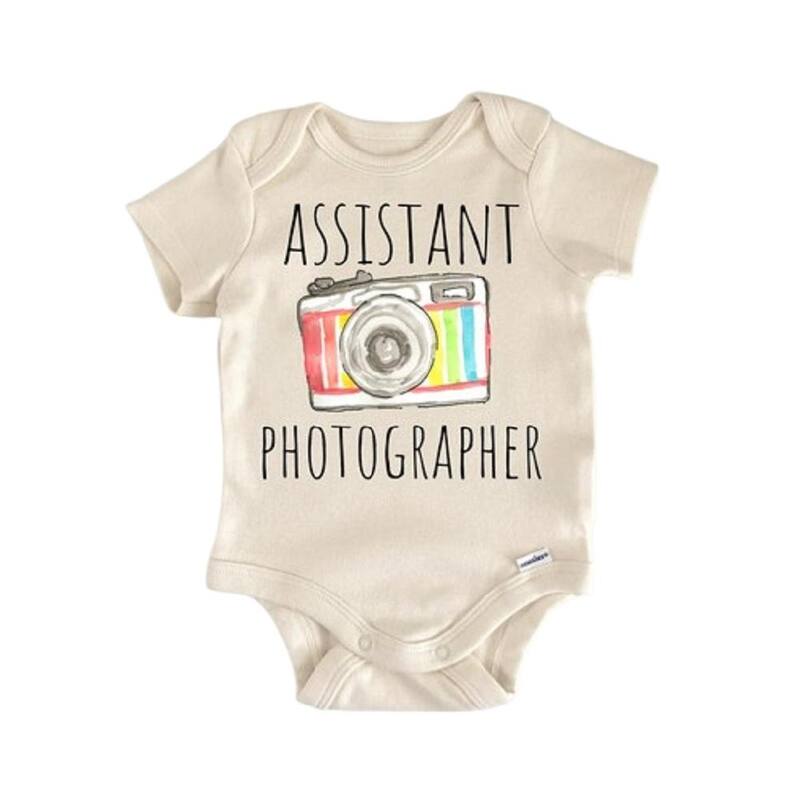 Photographer Photography Camera - Baby Boy Girl Clothes Infant Bodysuit Funny Cute - Blue - 0-3M