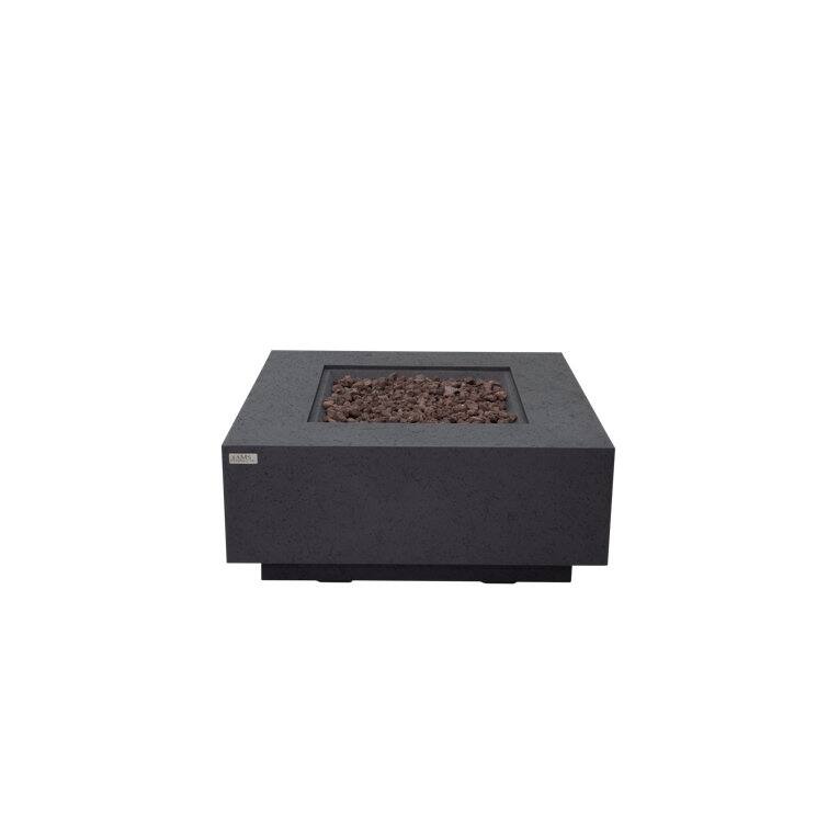 AMS Fireplace Brooklyn Travertine Fire Pit Bundle - 40" x 40" x 17"
