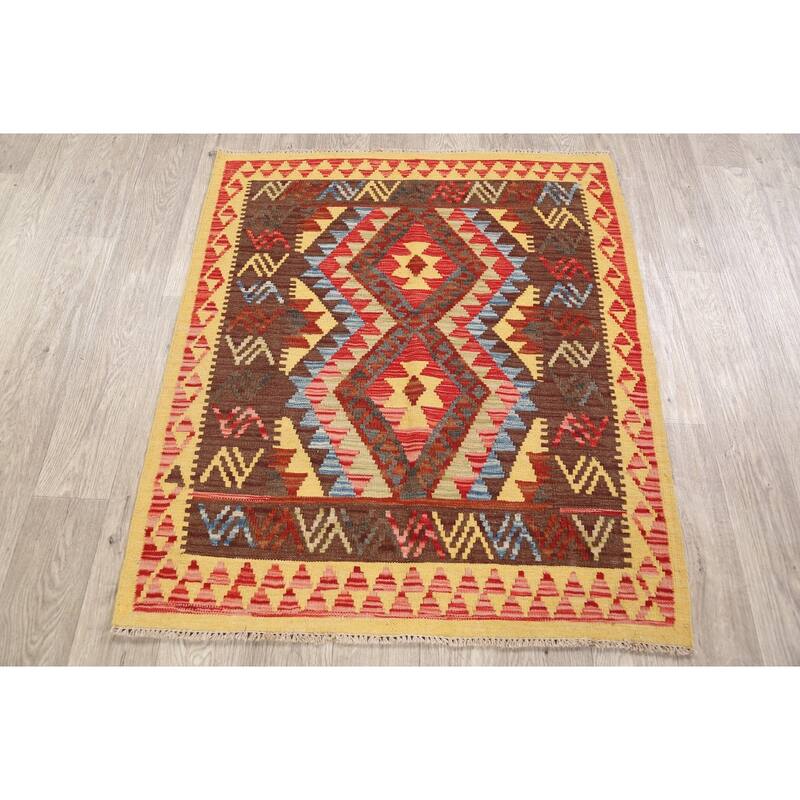 Southwest Geometric Kilim Oriental Area Rug FlatWeave Wool Carpet 3