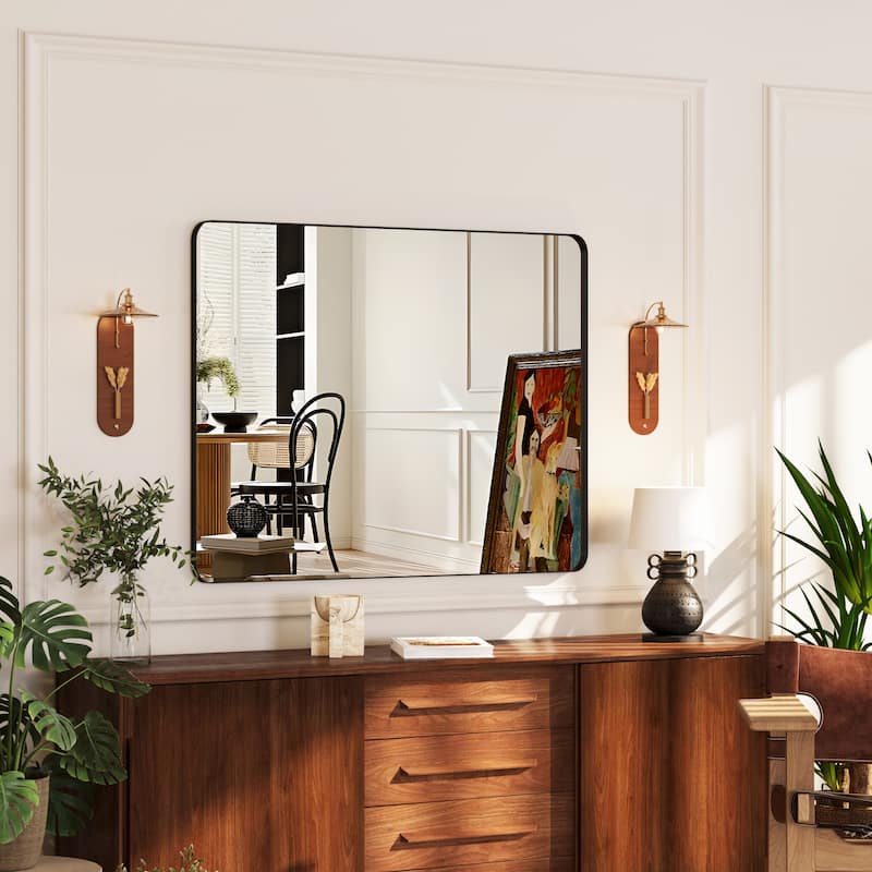 Aluminum Alloy Framed Wall Mounted Bathroom Vanity Mirror