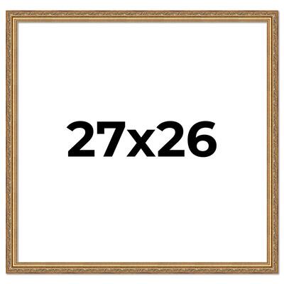 27x26 Frame Red Solid Wood Picture Frame Width 1.75 Inches | Interior Frame Depth 1 13/16 Inches
