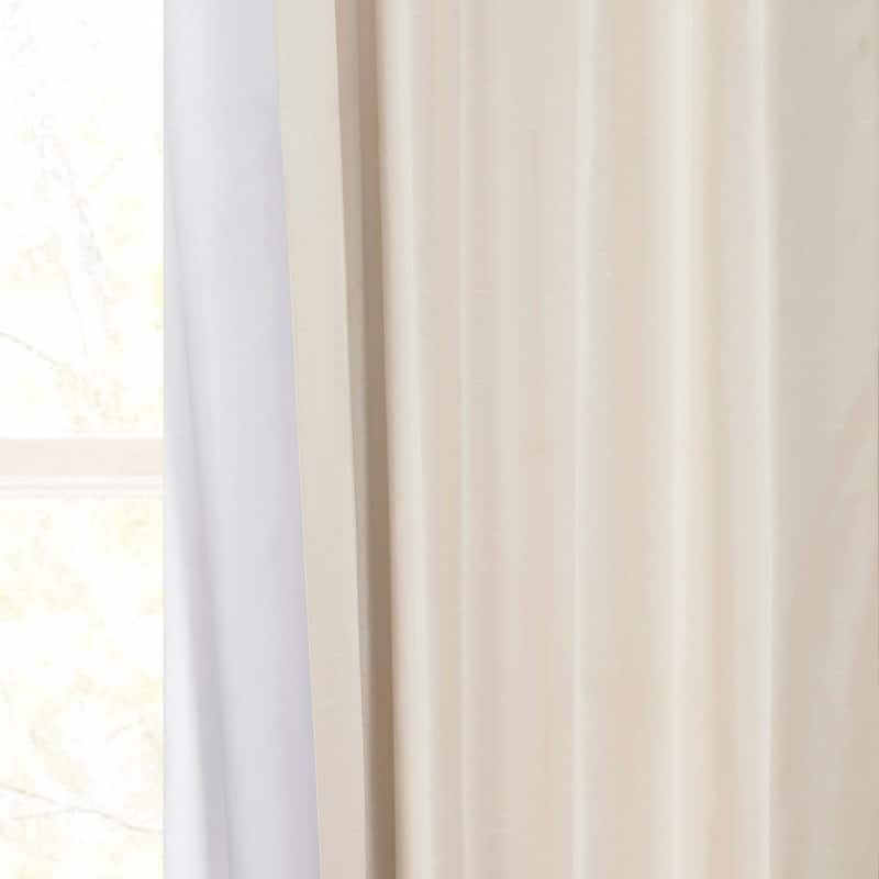 Exclusive Fabric Ruched Textured Faux Dupioni Silk Curtain (1 Panel)