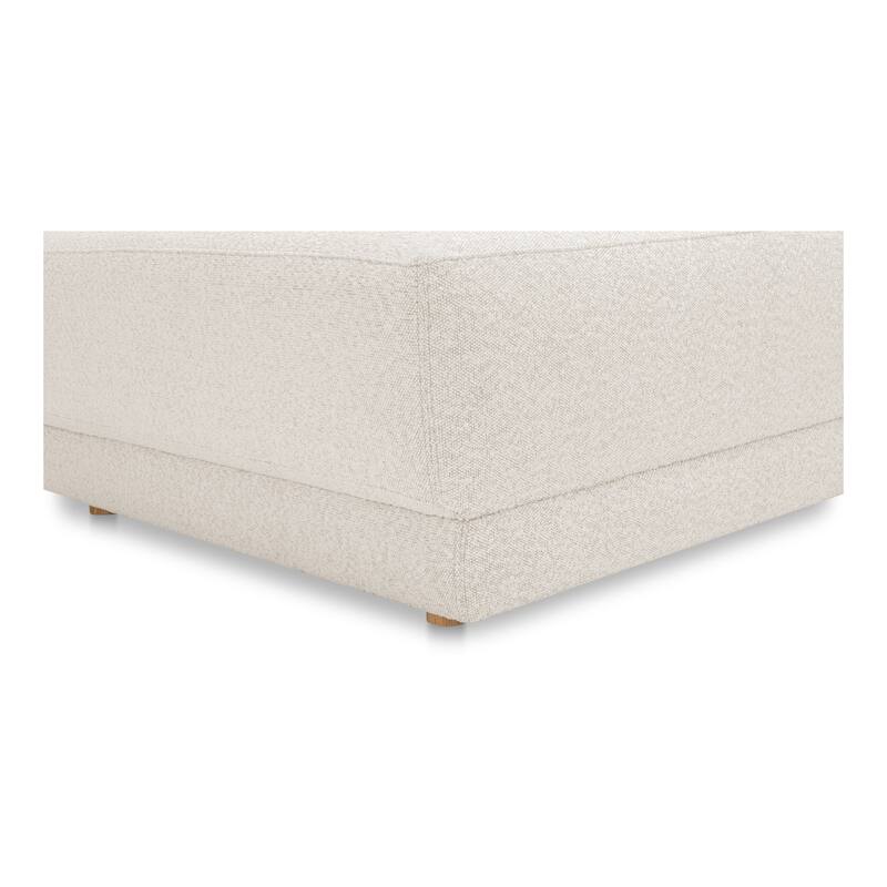 NADAAL STUDIOS Nyver Chaise, GRS-Certified Recycled Fabric with FSC Pine Frame and Foam Cushion, Oyster Beige