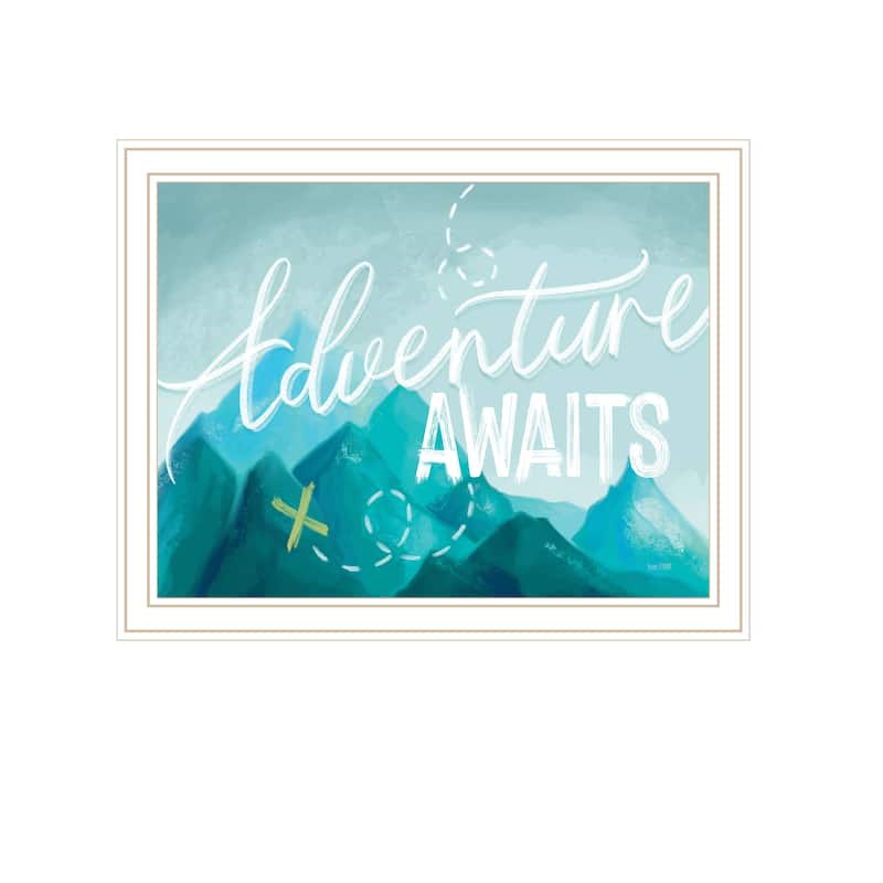 TrendyDecor4U "Adventure Awaits II" Framed Print Wall Art