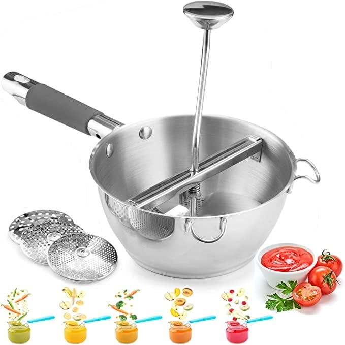 Stainless Steel Vegetable Mill Potato Tomato Press Food Grinder For Baby  Foods