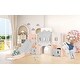 preview thumbnail 30 of 43, Toddler Slide Set, Kids Slide Playset Structure Castle Climber w/Basketball Hoop, Toy Storage Organizer, Kids Climbers Playhouse