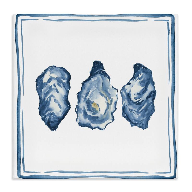 Stupell Oyster Shell Trio Canvas Wall Art Design By Lucille Price - 30 x 30