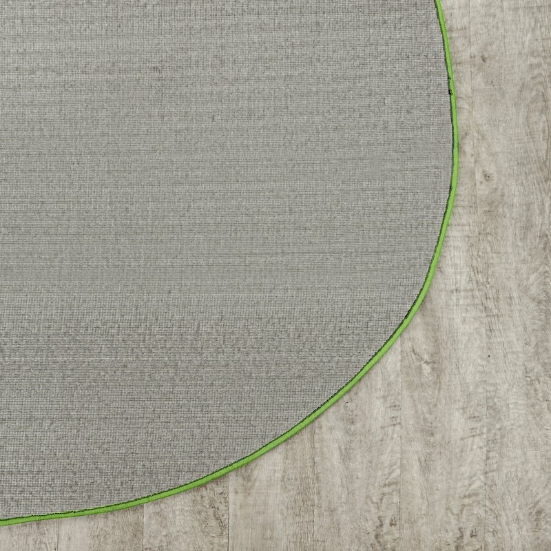 Just Kidding Oval Educational Polyester Area Rug