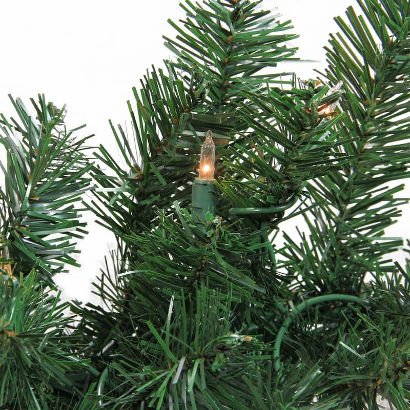 28 Pre-Lit Windsor Pine Artificial Christmas Swag - Clear Lights - 28"