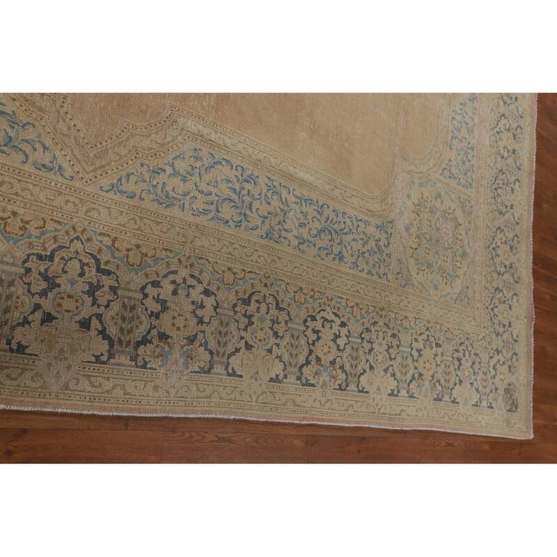Kerman Persian Vintage Area Rug Hand-Knotted Wool Carpet - 9'10" x 13'3"