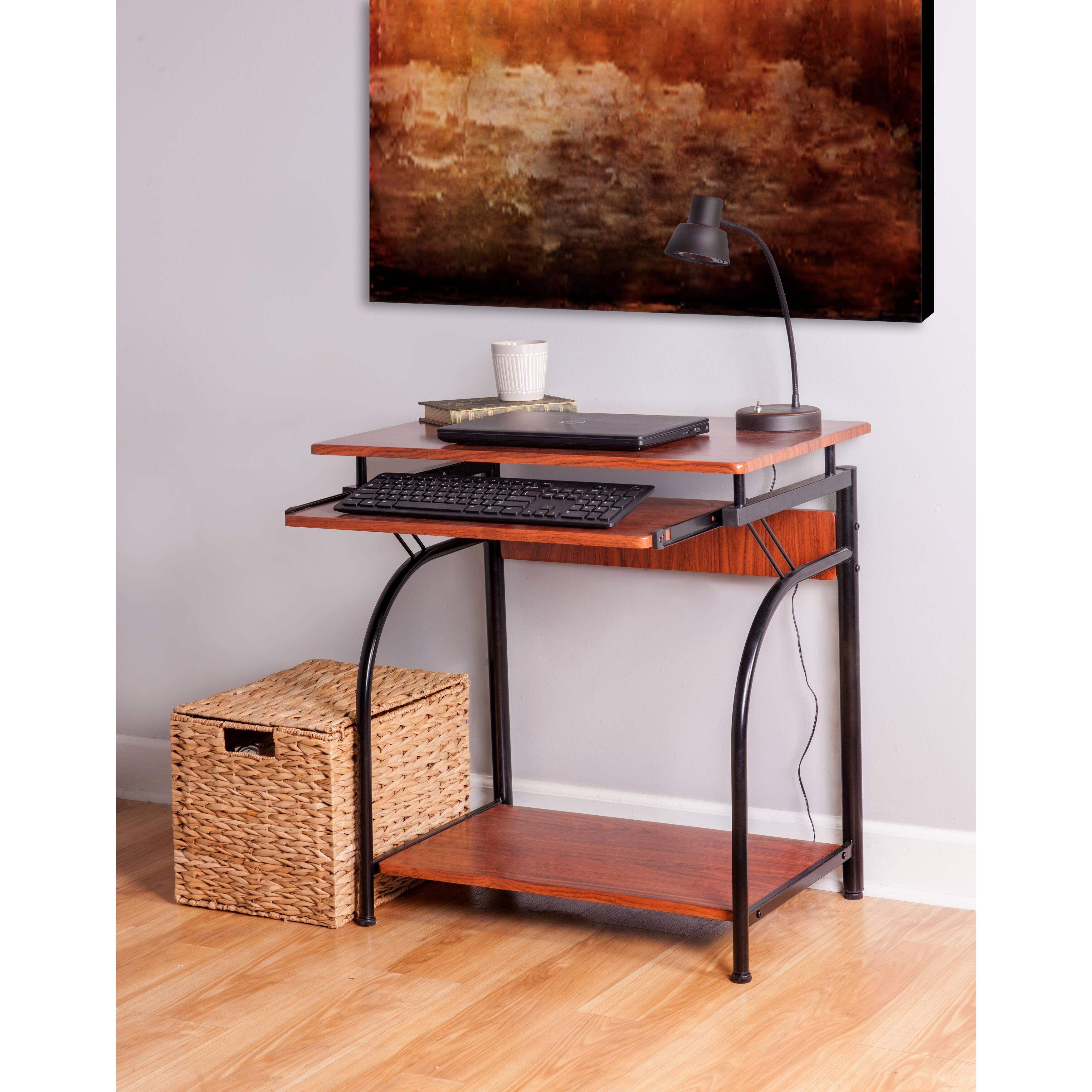 Computer Products Stanton Computer Desk with Pullout Keyboard Tray ...