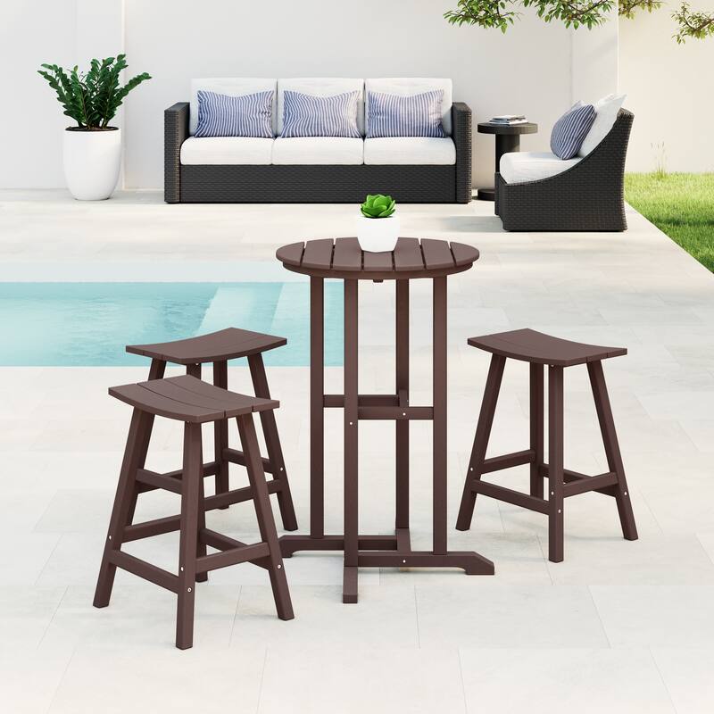 Laguna Hdpe All Weather Outdoor Patio Bistro Counter Set (4-Piece Set)
