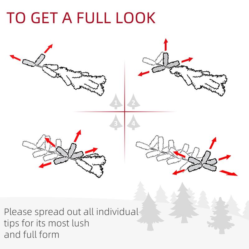 4 Piece Prelit Christmas Decoration Set with 3ft Trees Garland and Wreath Warm White LED Battery Operated Holiday Decor