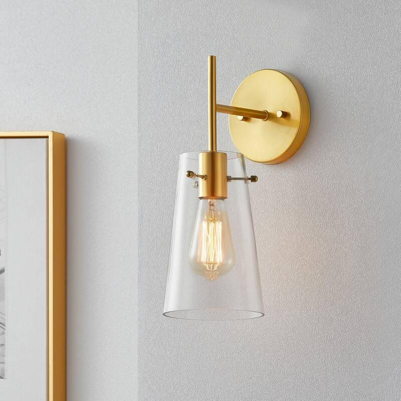 KAWOTI 5-in W 1-light Modern Armed Wall Sconce - Gold - 1-pack