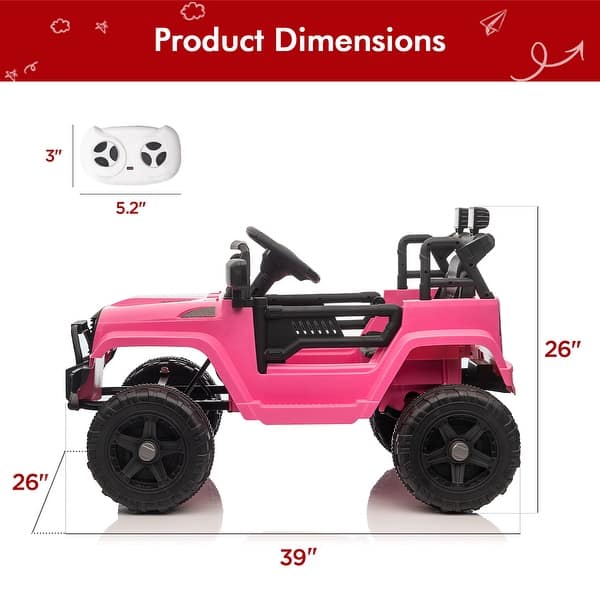 dimension image slide 2 of 5, Car Ride on Toys for Kids & Toddlers