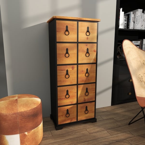 slide 2 of 19, Brown Wood Rustic Chest 44 x 19 x 12 Brown