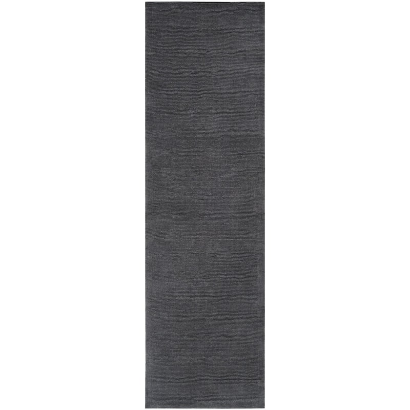 Livabliss Mystique Casual Solid Area Rug - Charcoal - 2' 6" x 8'