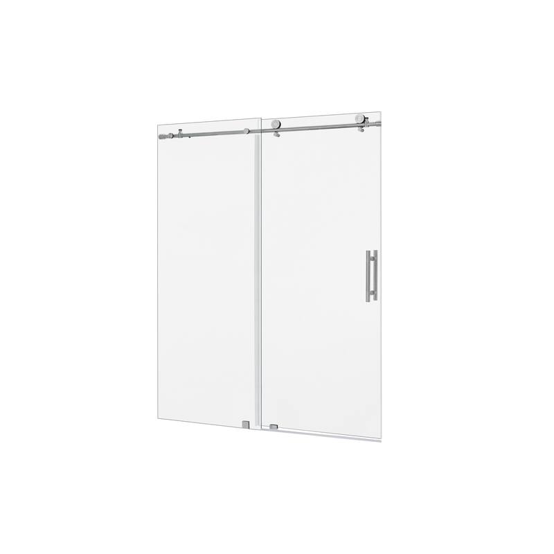 Vanity Art 56–60" W x 76" H Frameless Soft Close Sliding Shower Door with Clear Tempered Glass