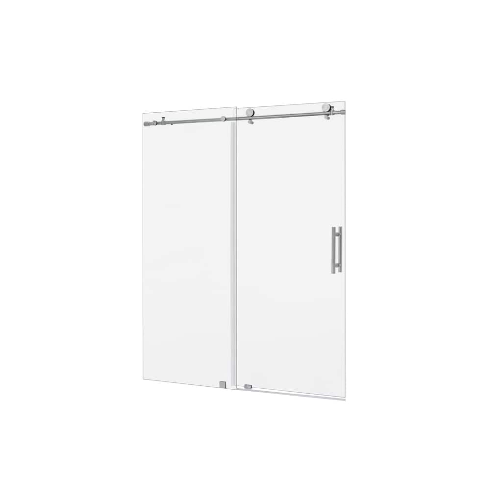 Vanity Art 56–60" W x 76" H Frameless Soft Close Sliding Shower Door with Clear Tempered Glass