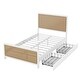 preview thumbnail 5 of 21, Full Metal House Platform Bed with Roof and Chimney, Gold Finish for Kids