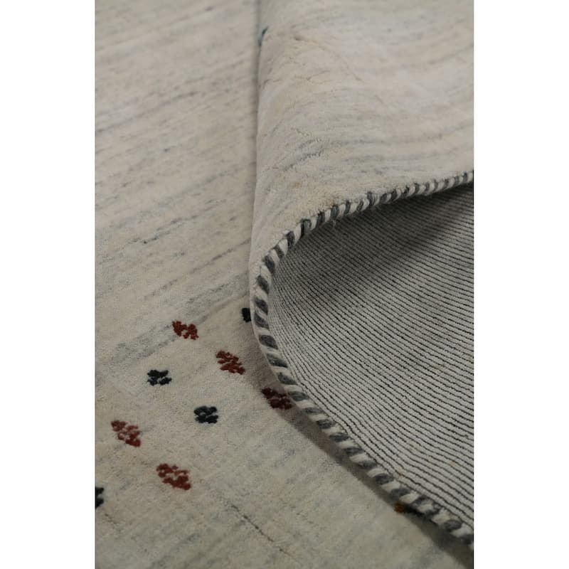 Hand Knotted Oriental 100% Wool Carpet Tribal Animal Pictorial Beige & Ivories Gabbeh Area Rug - 12' 1'' X 9' 3''