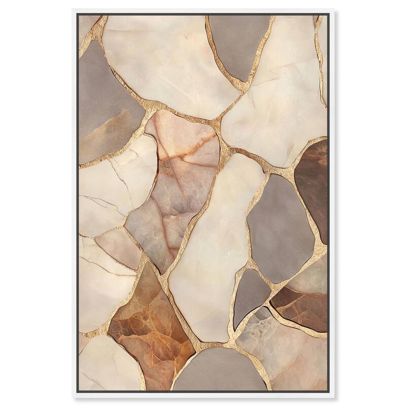 Textured Earthy Tones III Canvas by Art Remedy - 36" x 54" - White