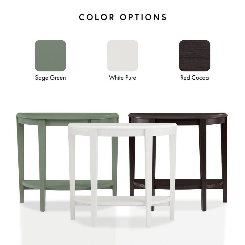 DH BASIC Contemporary Brown Decorative 1-Shelf Half-moon Console Table by Denhour