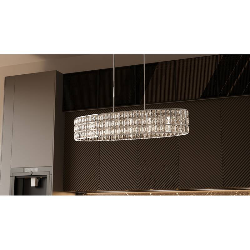 Gibson 5-Light Polished Chrome Linear Chandelier