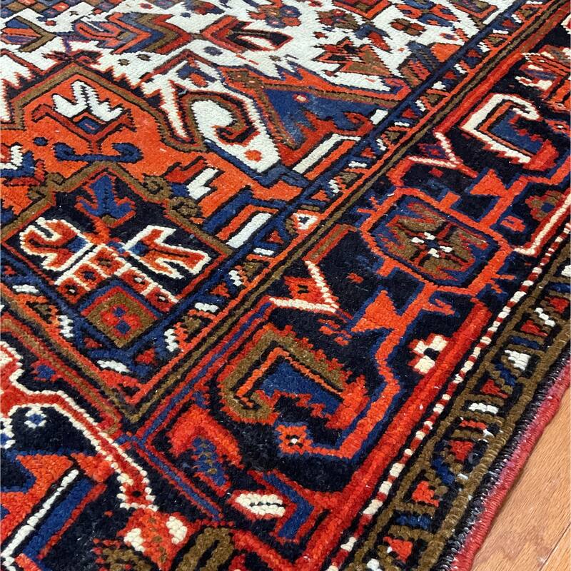 HERAT ORIENTAL Handmade Fine Heriz Wool Rug - 7' x 11'