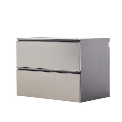 Nova Series Wood Base Drawer Wall Mounted Garage Cabinet in Metallic Gray
