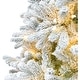 preview thumbnail 3 of 5, Fraser Hill Farm 7.5-ft. Green Christmas Half Tree with Flock and Warm White LED Lighting - Snow