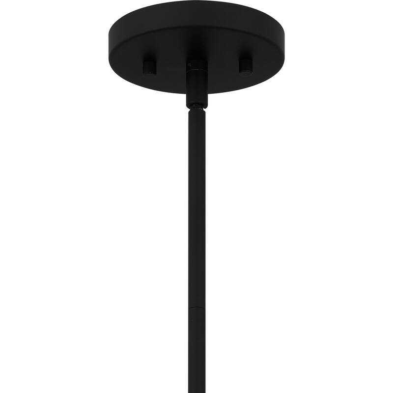 Matte Black Four Light Pendant from the Quoizel Pendant Collection