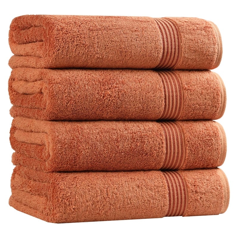 Superior Heritage Egyptian Cotton Absorbent Bath Towel Set of 4